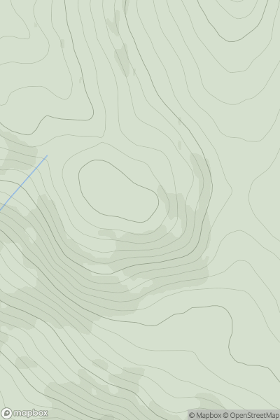 Thumbnail image for Meall Dubh Mor [Loch Tay to Perth] showing contour plot for surrounding peak